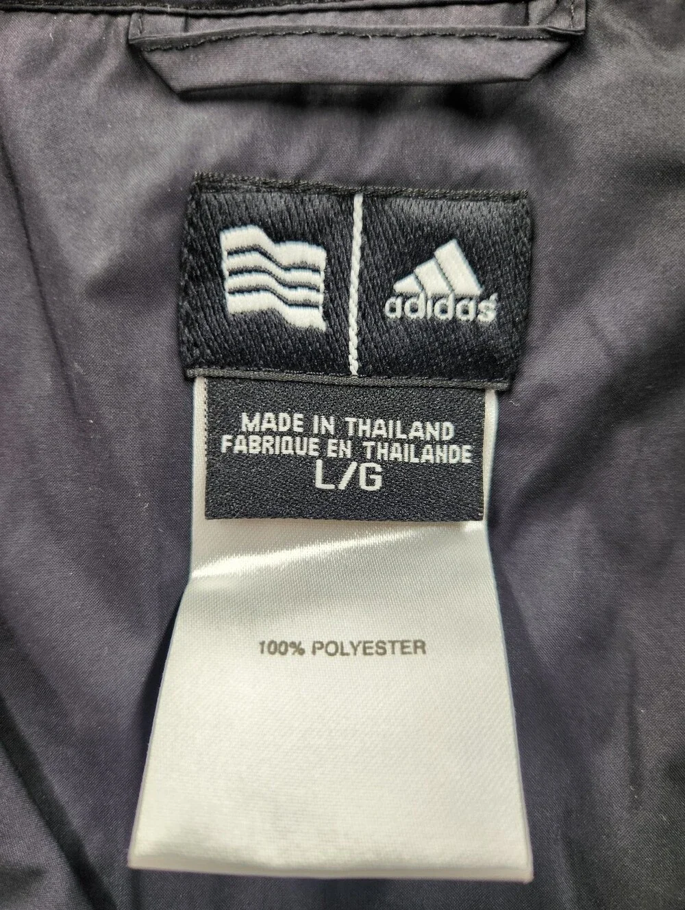 adidas Men's L Full-Zip ClimaShell Windbreaker Rain Jacket Black Stand-Up Collar